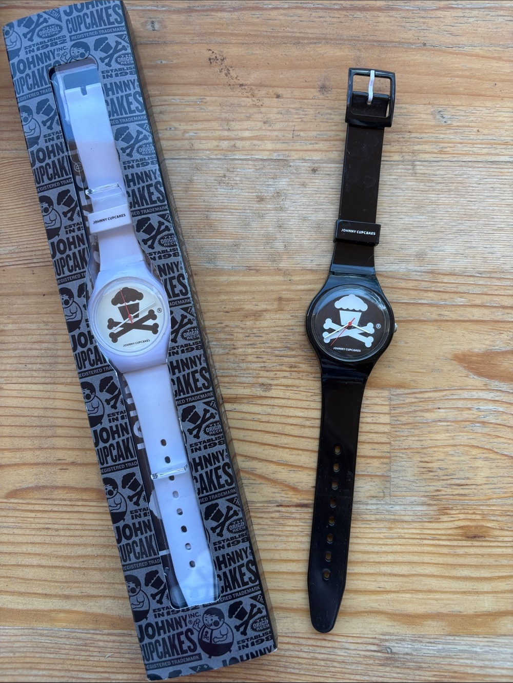 Johnny Cupcakes Black and White Skull Cupcake Watch Duo
